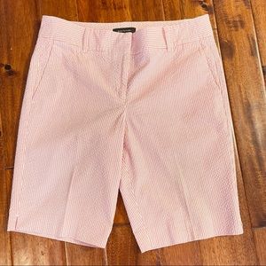 Ann Taylor Pink &White Sear Sucker Cotton Board Shorts Size 8
